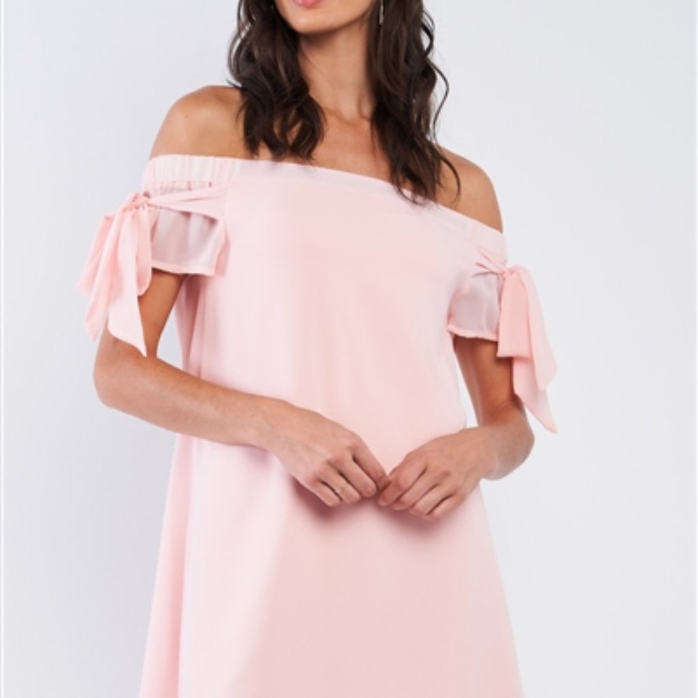 Peach Pink Loose Dress - Picture 4 of 5